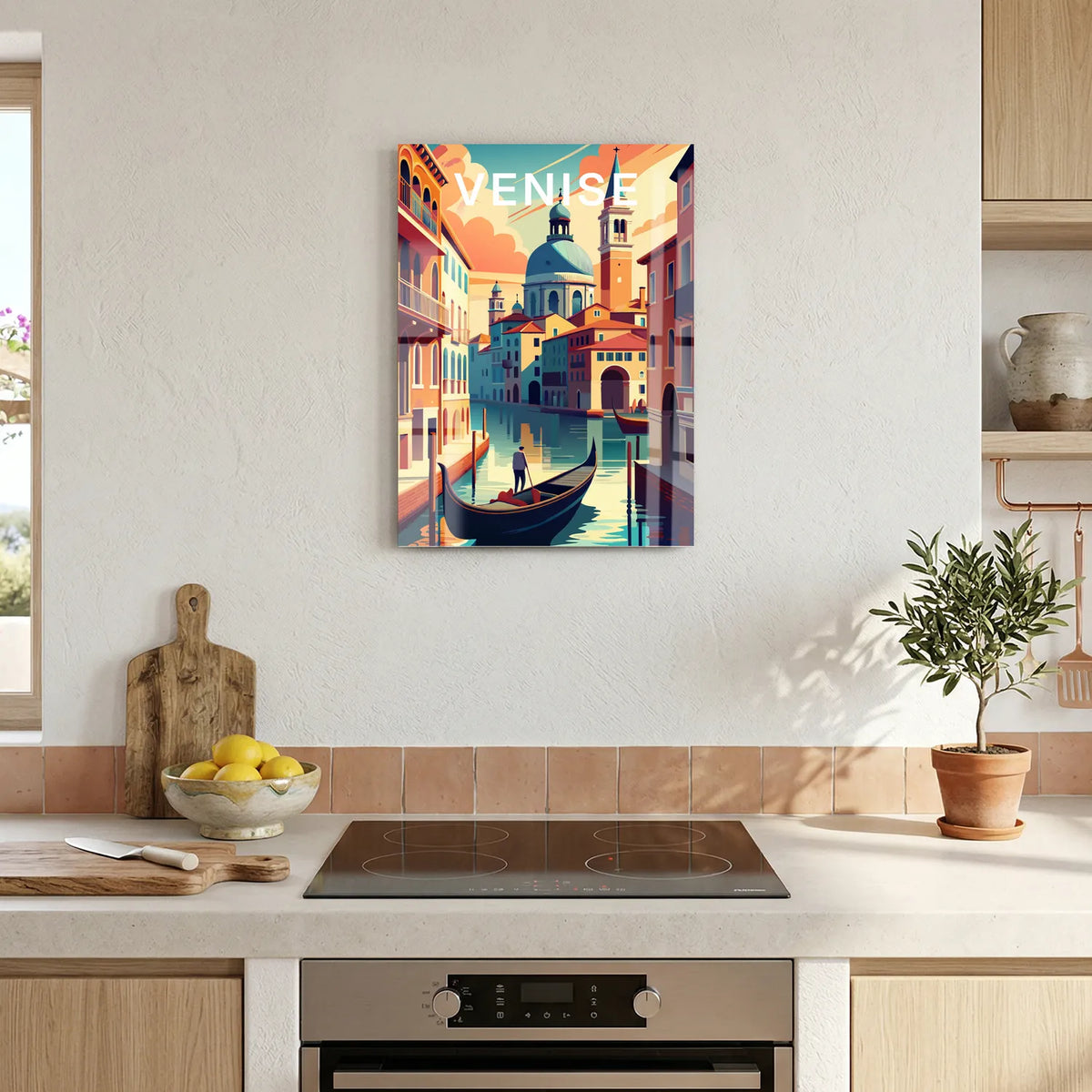 Tableau Canaux de Venise - Illustration | en Métal Format A3