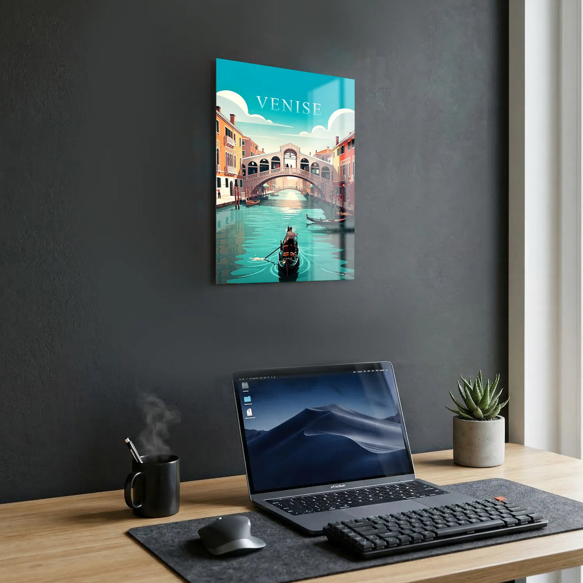 Tableau Venise - Illustration | en Métal Format A3