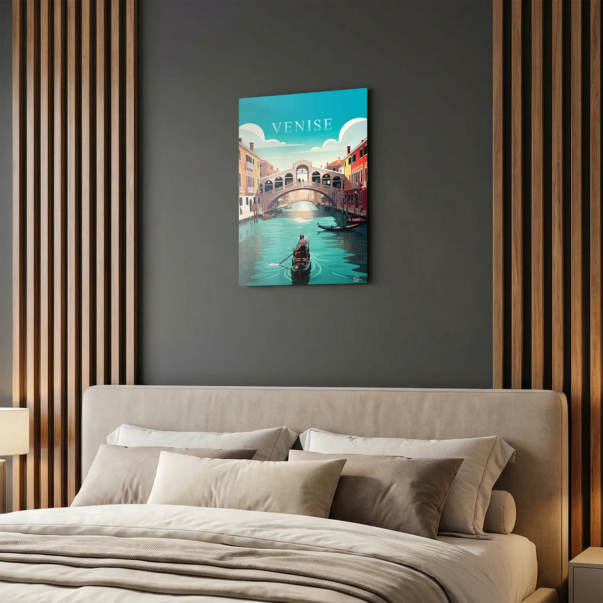 Tableau Venise - Illustration | en Métal Format A3
