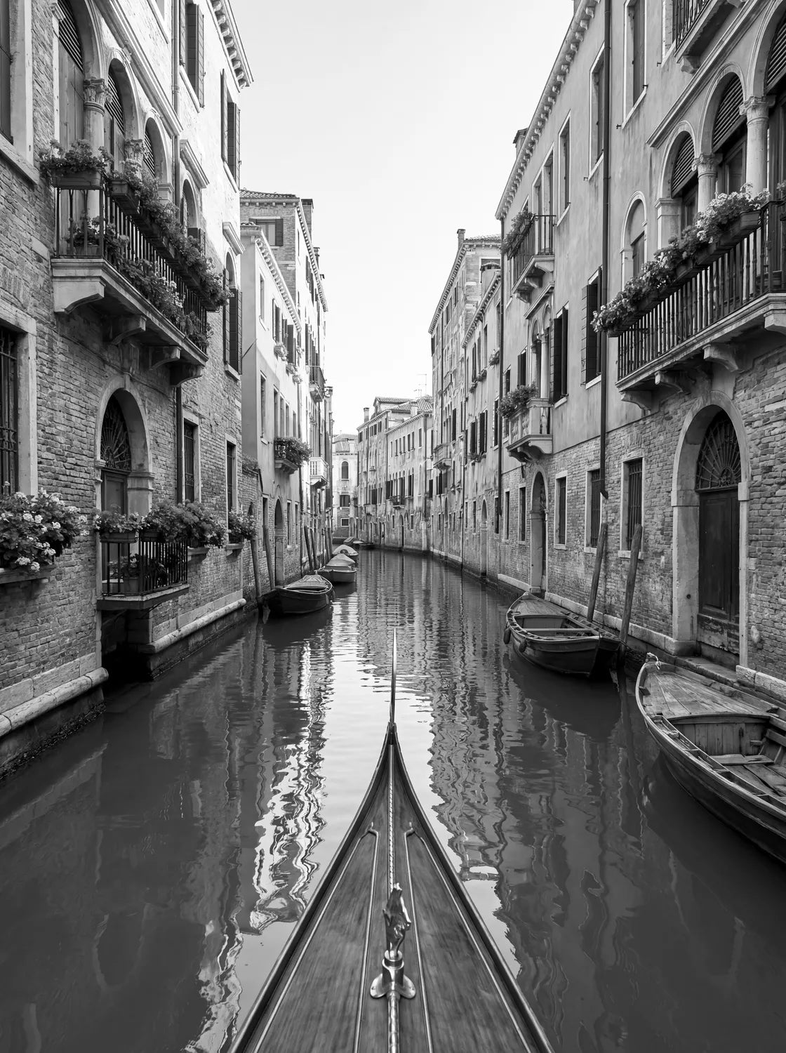 Tableau Les Canaux de Venise N&B | en Métal Format A3
