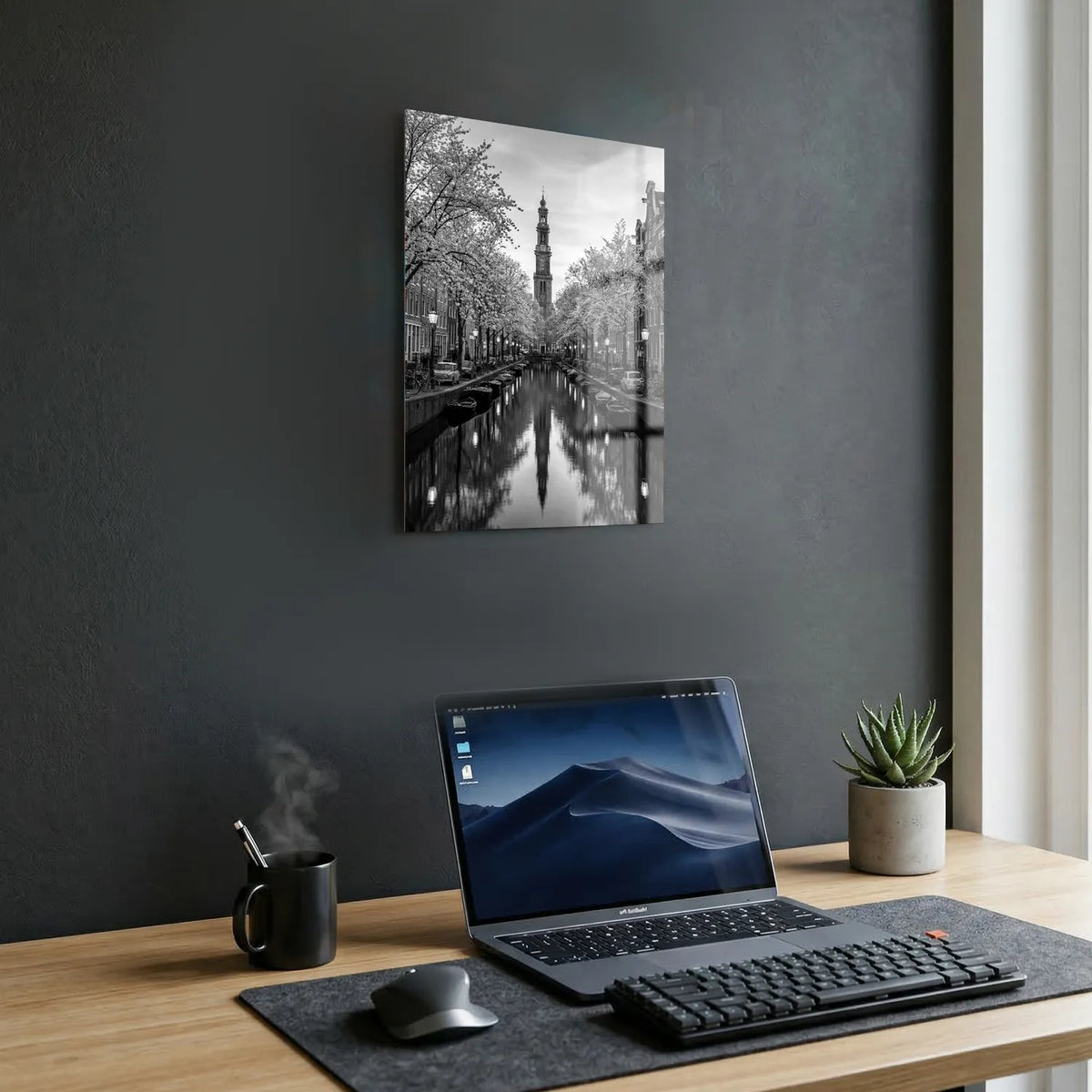 Tableau Amsterdam N&B | en Métal Format A3