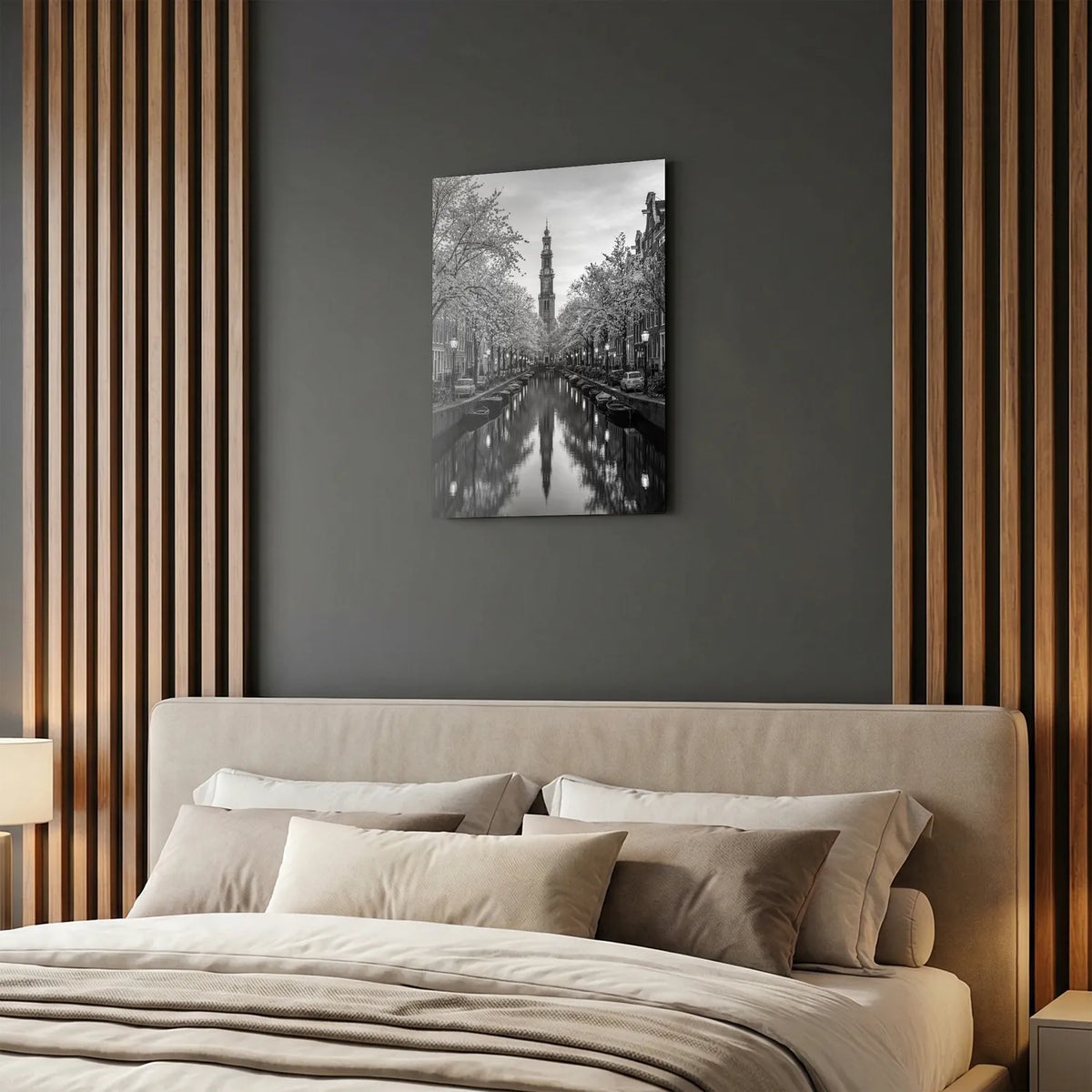 Tableau Amsterdam N&B | en Métal Format A3