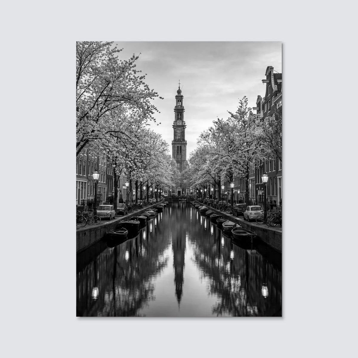 Tableau Amsterdam N&B | en Métal Format A3