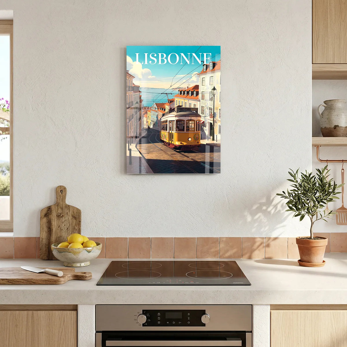 Tableau Lisbonne - Illustration | en Métal Format A3