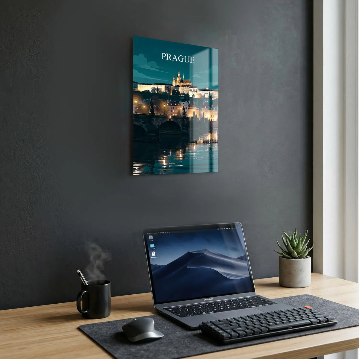 Tableau Prague - Illustration | en Métal Format A3