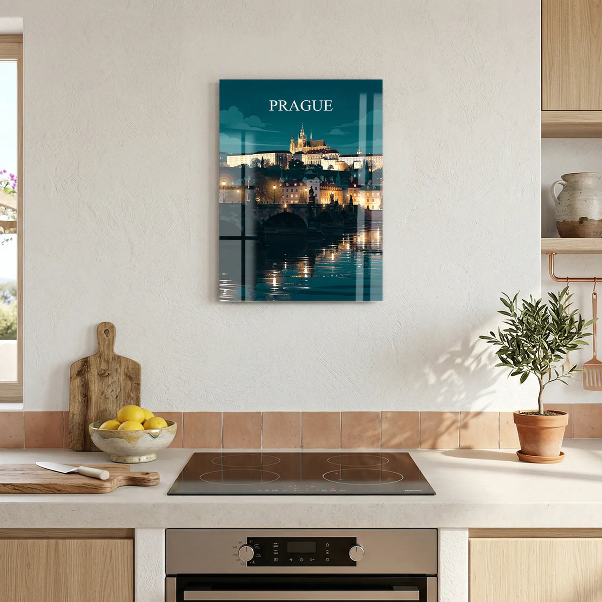 Tableau Prague - Illustration | en Métal Format A3