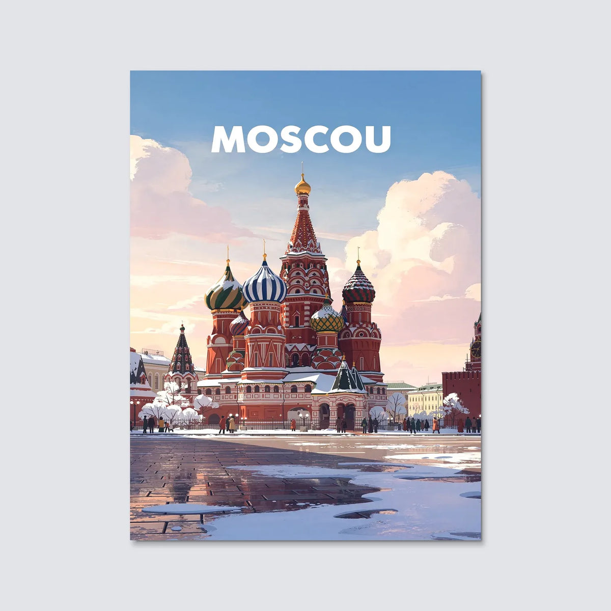 Tableau Moscou - Illustration | en Métal Format A3