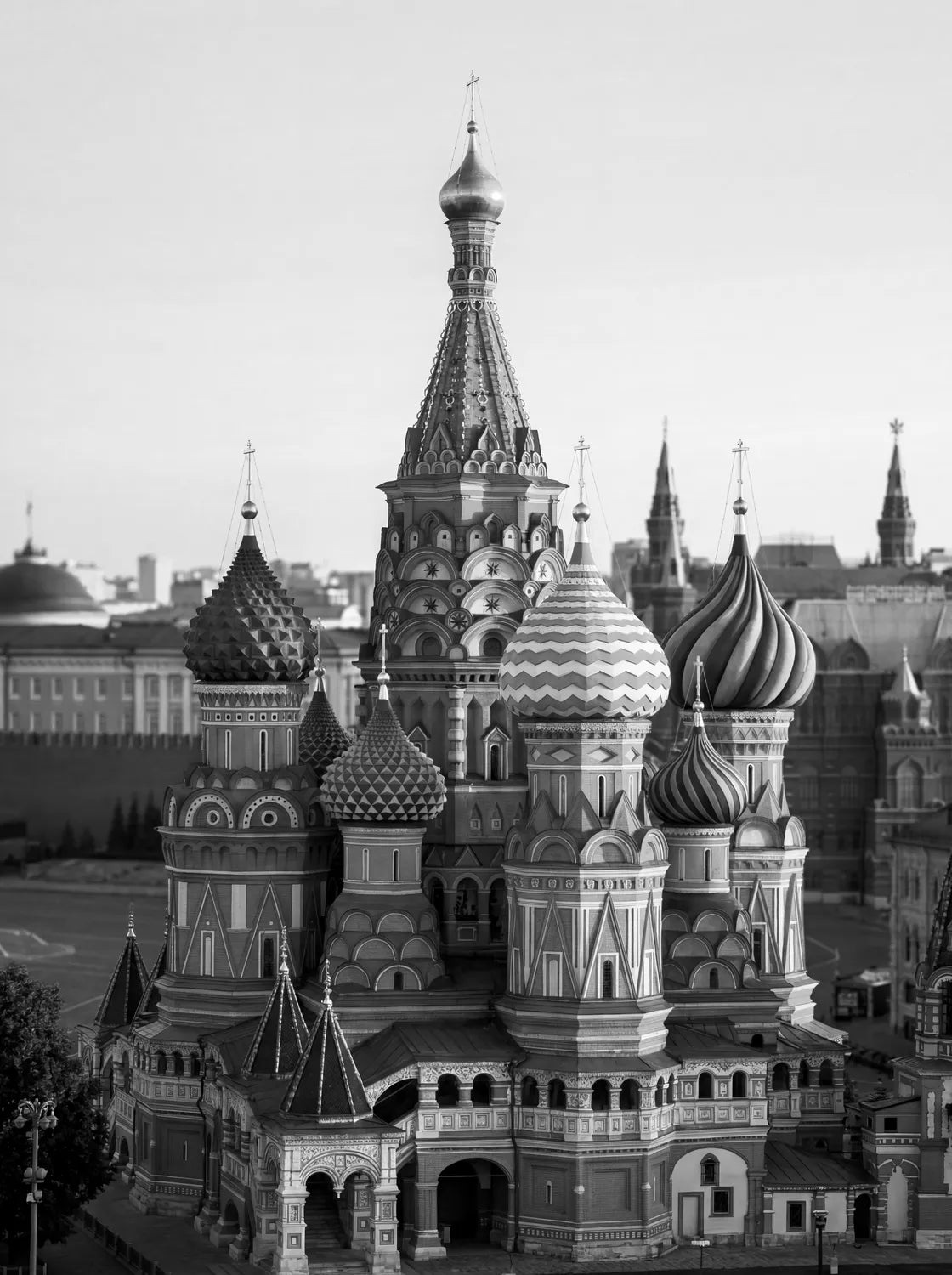 Tableau La Place Rouge Moscou N&B | en Métal Format A3