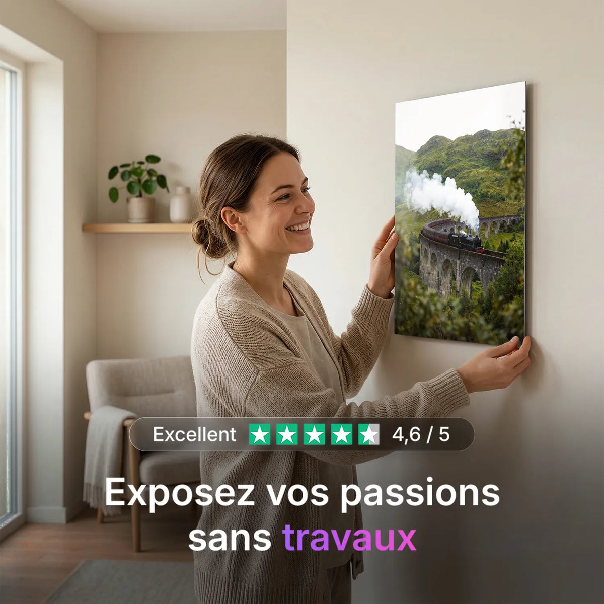 Tableau Voyage en Écosse | en Métal Format A3
