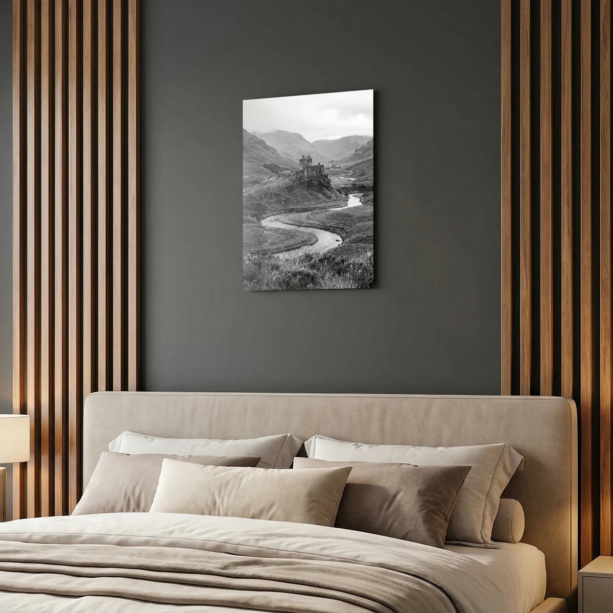 Tableau Highlands N&B | en Métal Format A3
