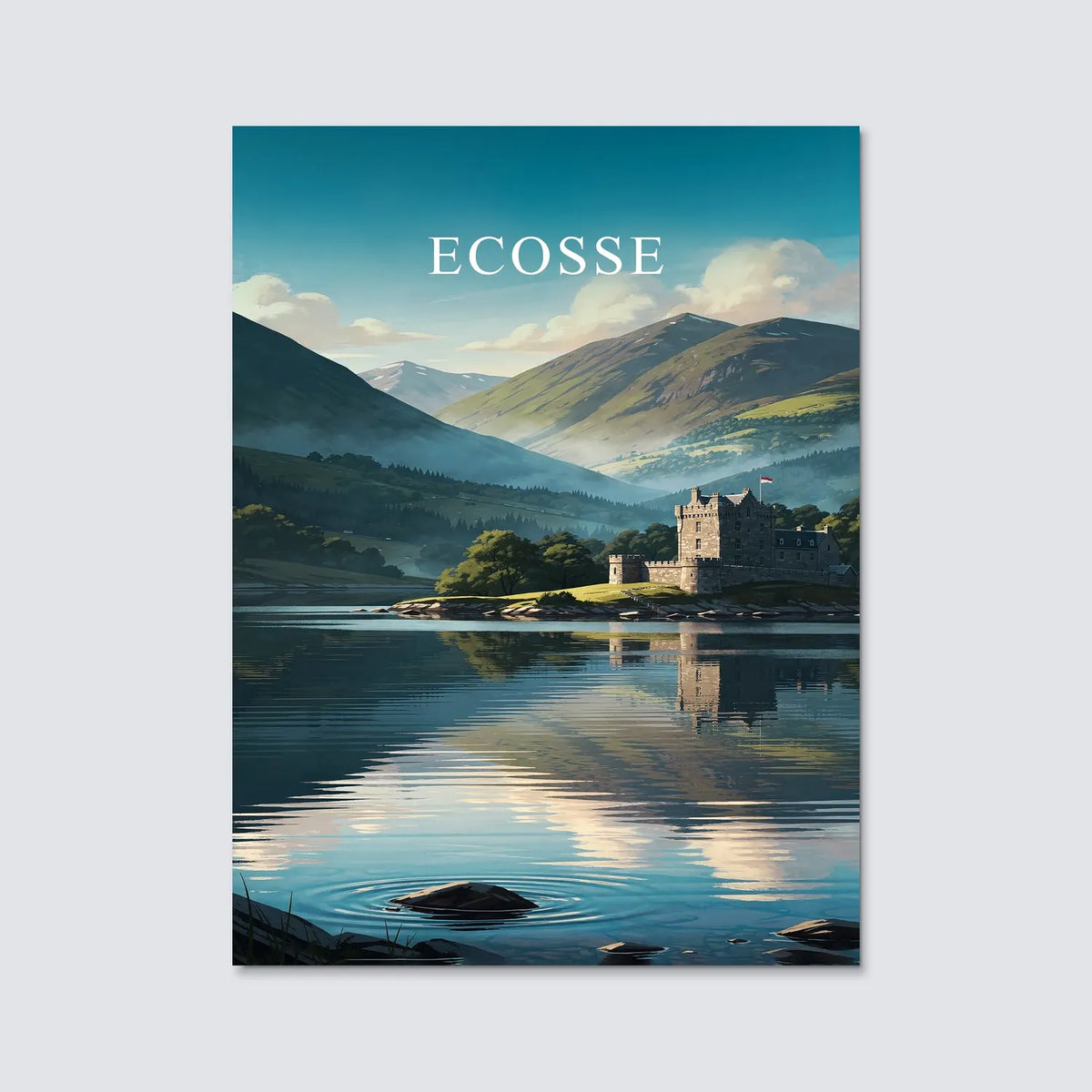 Tableau Écosse - Illustration | en Métal Format A3