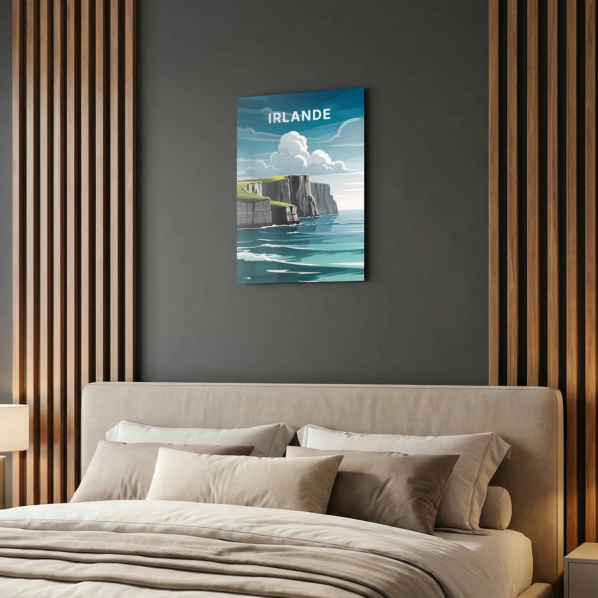 Tableau Irlande - Illustration | en Métal Format A3