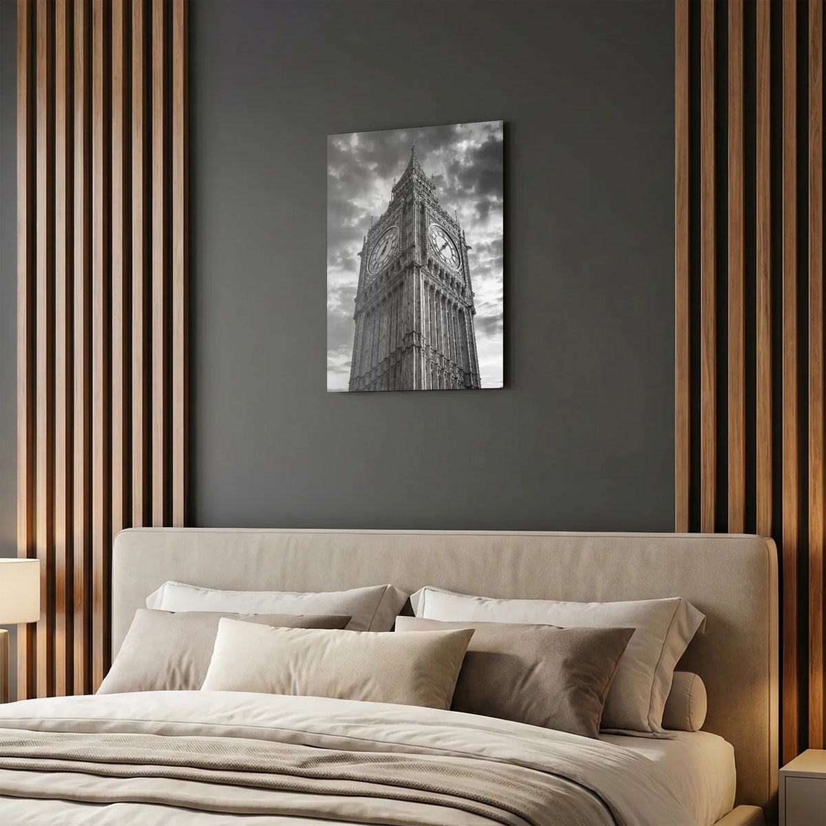 Tableau Big Ben Londres N&B | en Métal Format A3