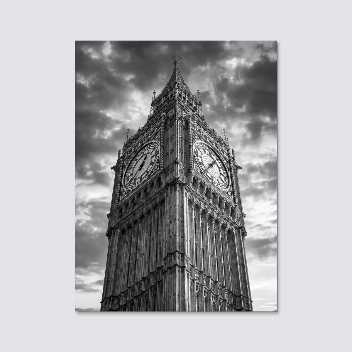 Tableau Big Ben Londres N&B | en Métal Format A3