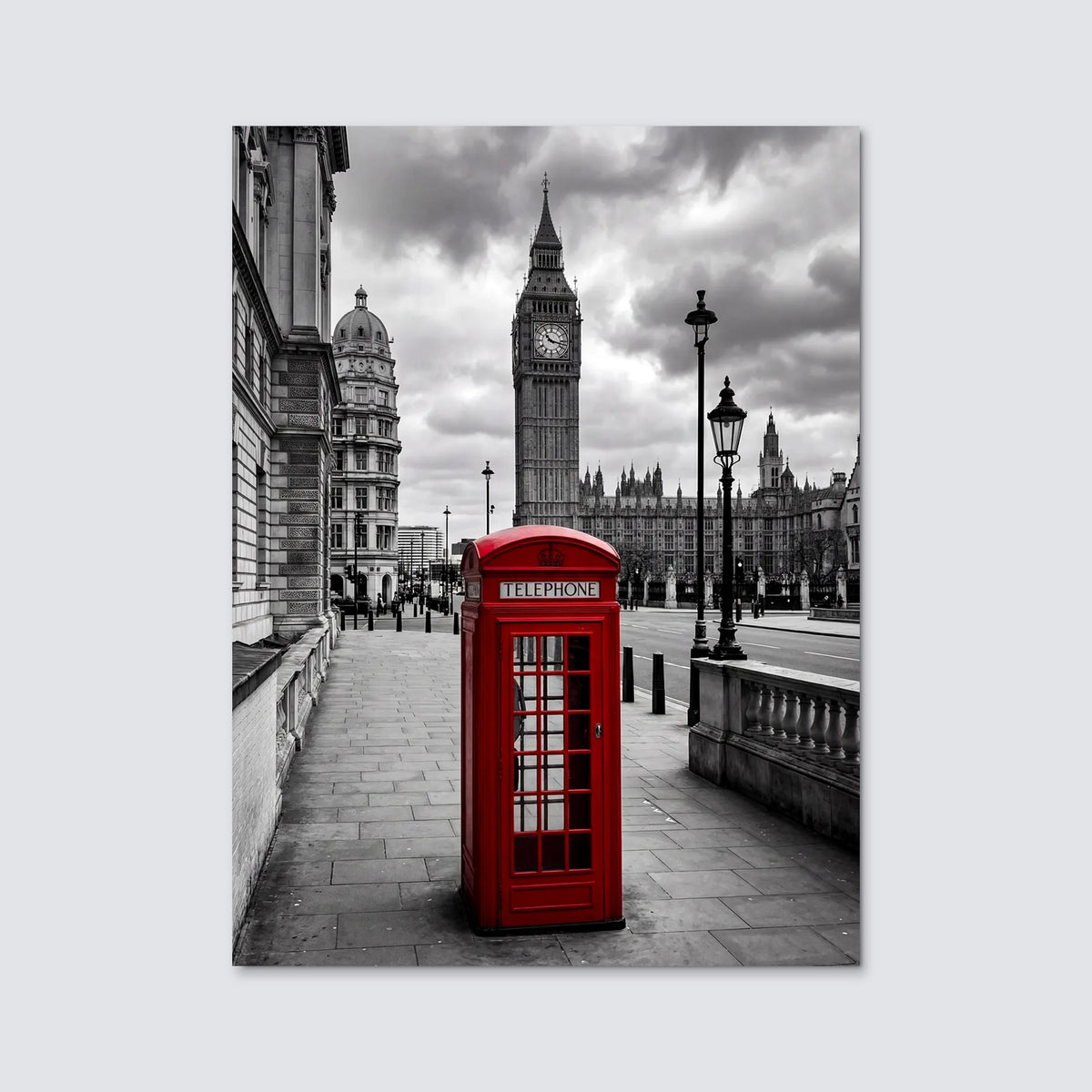 Tableau Red Telephone Box | en Métal Format A3