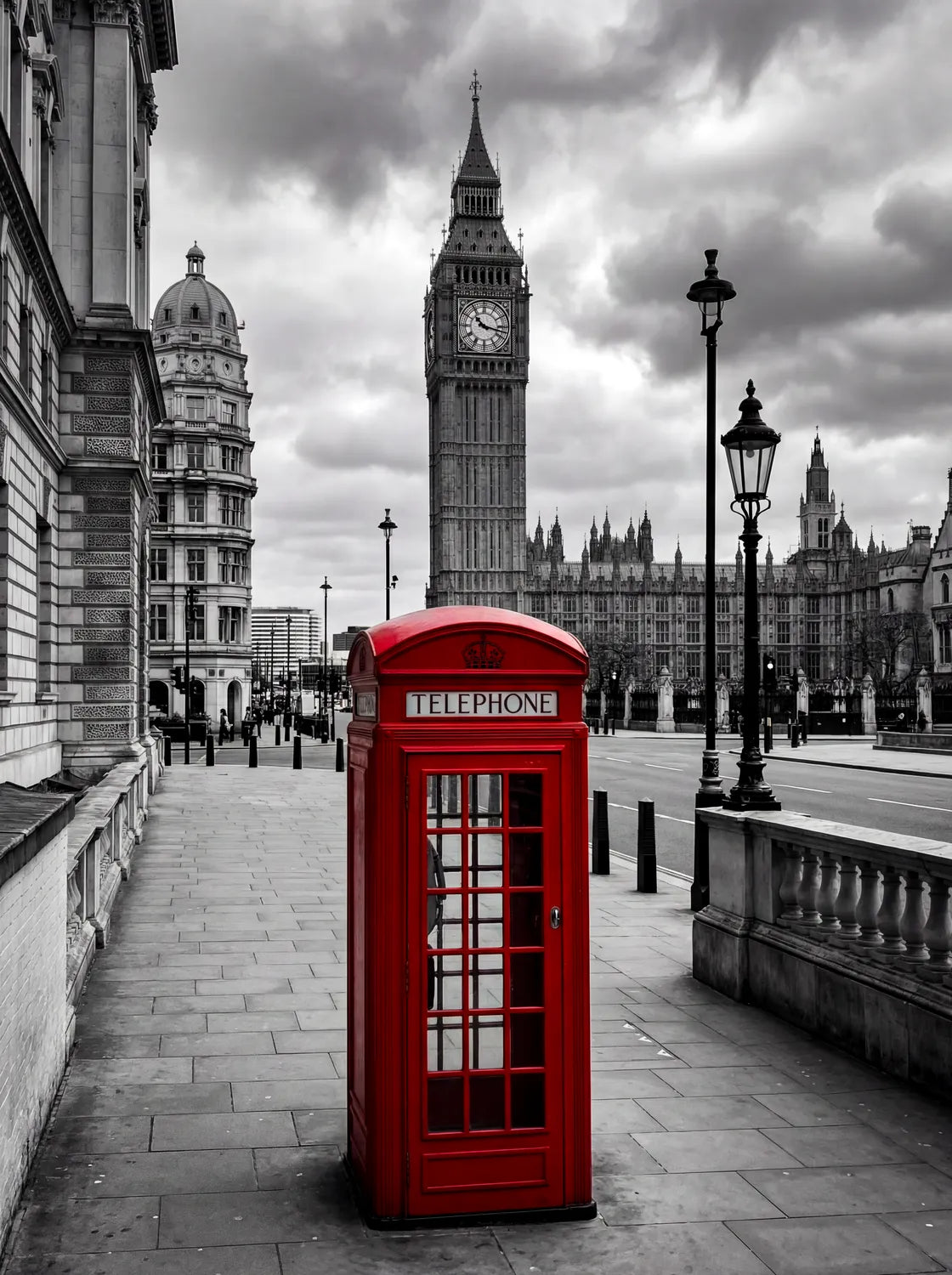 Tableau Red Telephone Box | en Métal Format A3