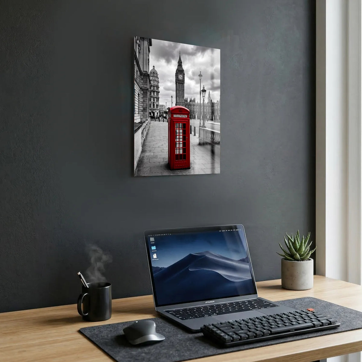 Tableau Red Telephone Box | en Métal Format A3
