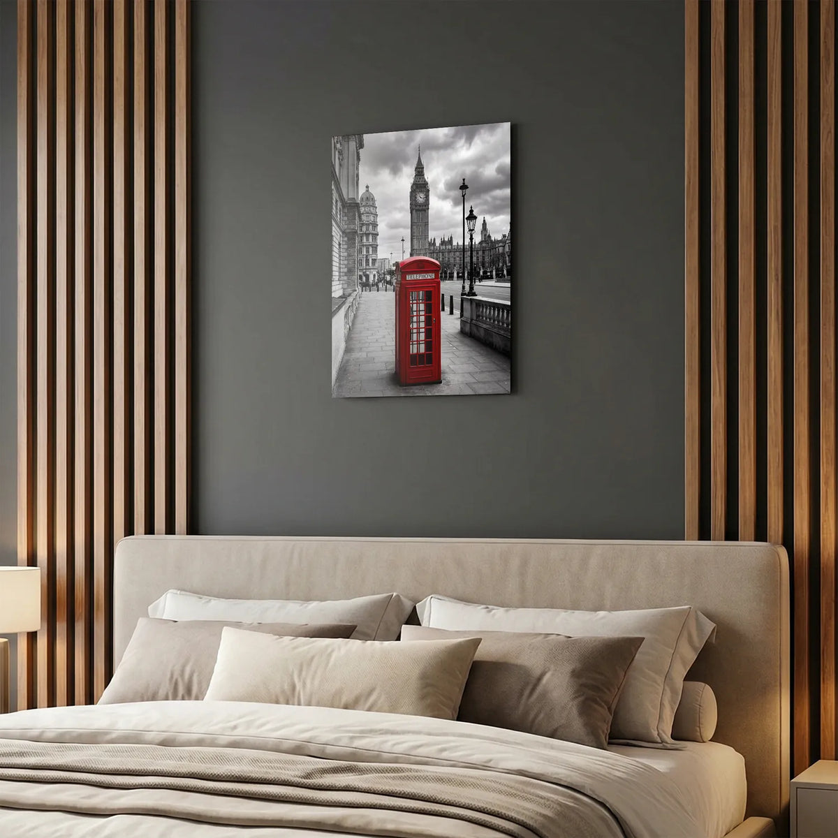 Tableau Red Telephone Box | en Métal Format A3