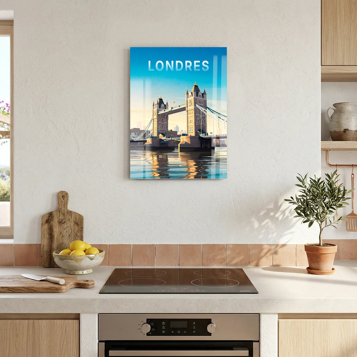 Tableau Tower Bridge Londres - Illustration | en Métal Format A3