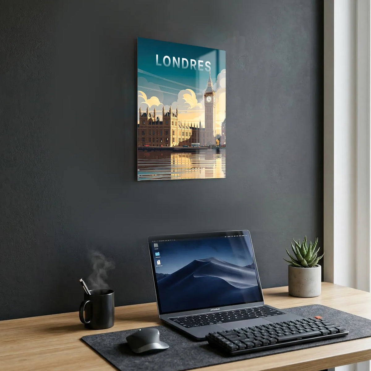 Tableau Londres - Illustration | en Métal Format A3