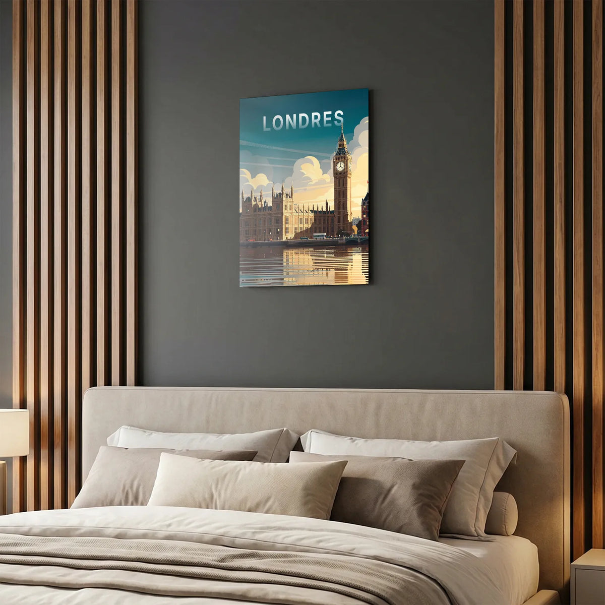 Tableau Londres - Illustration | en Métal Format A3