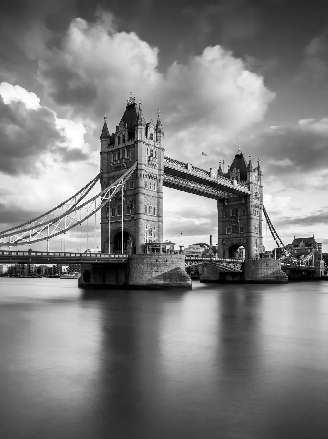 Tableau Tower Bridge N&B | en Métal Format A3