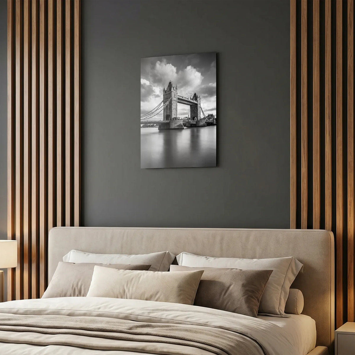 Tableau Tower Bridge N&B | en Métal Format A3