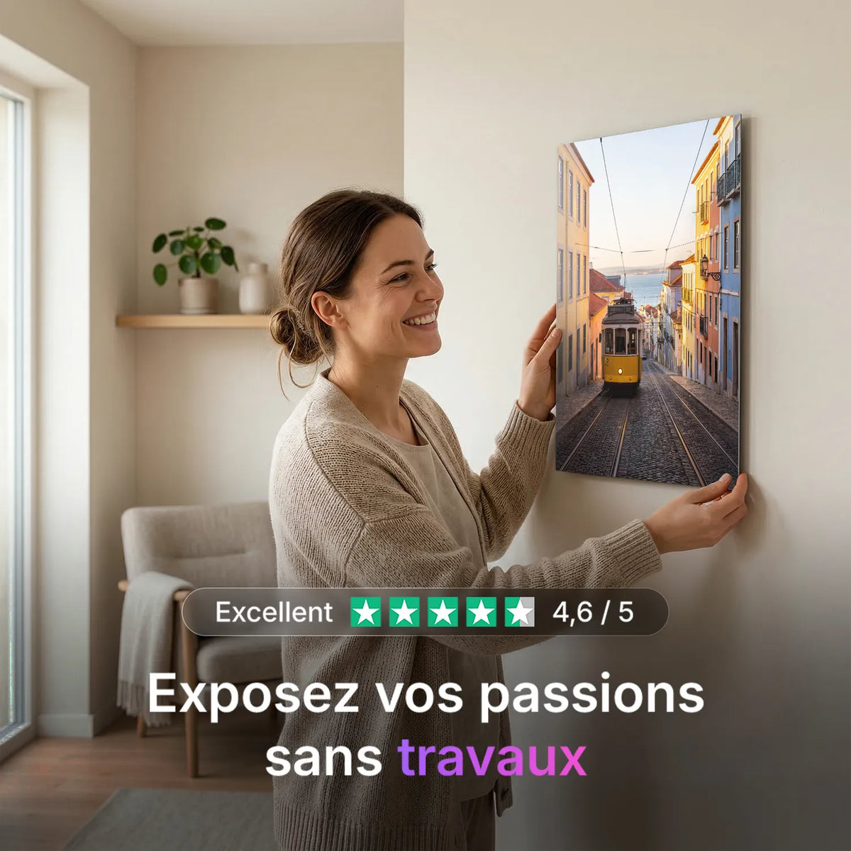 Tableau Lisbonne | en Métal Format A3