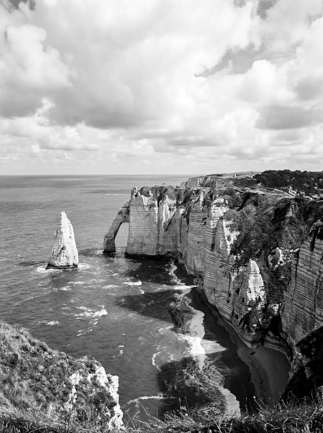 Tableau Falaise N&B | en Métal Format A3