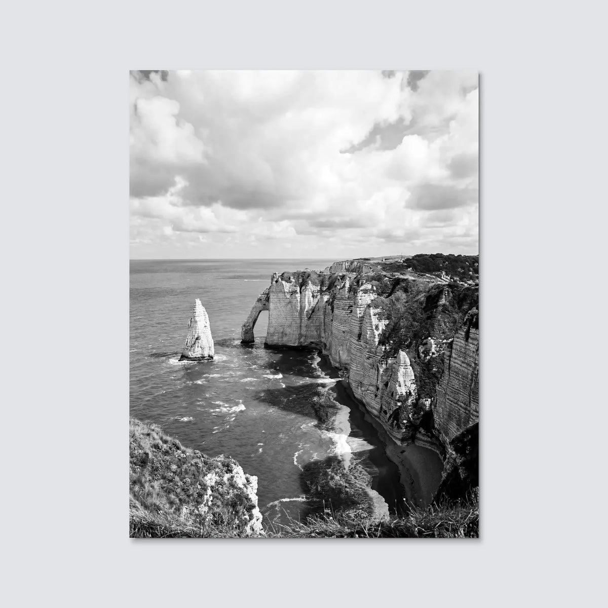 Tableau Falaise N&B | en Métal Format A3
