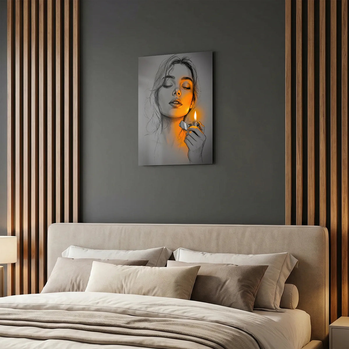 Tableau Beauté dans l'Obscurité | en Métal Format A3
