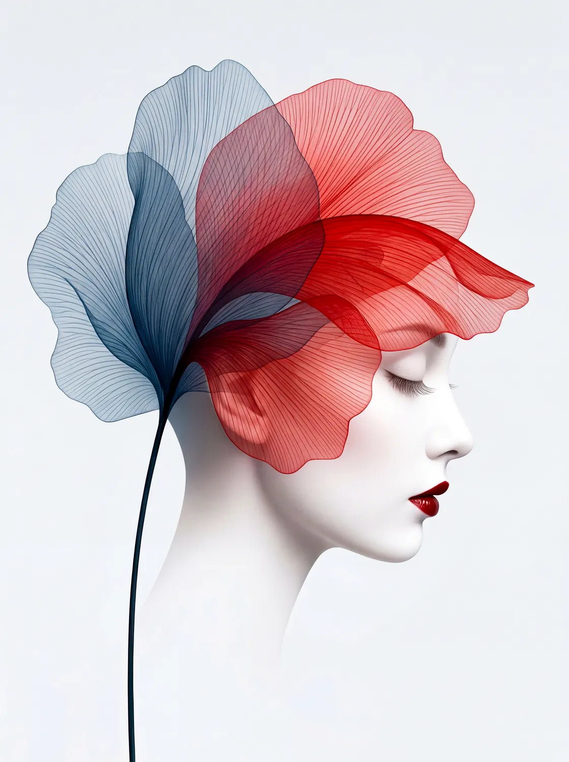 Tableau Fleur de Dame | en Métal Format A3