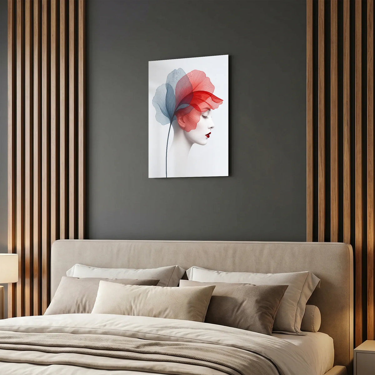 Tableau Fleur de Dame | en Métal Format A3