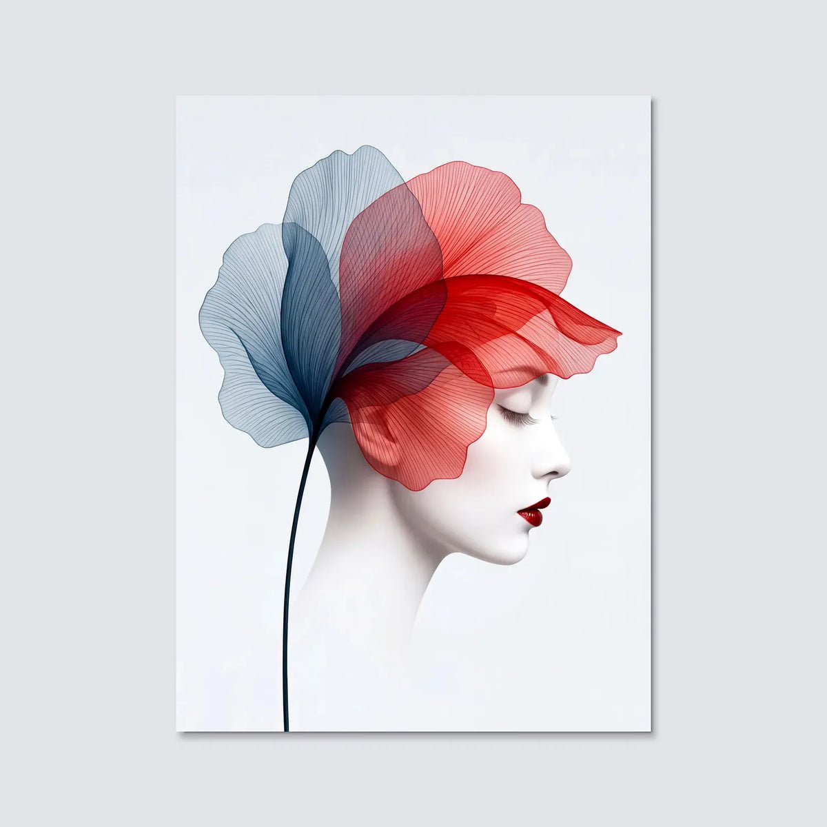 Tableau Fleur de Dame | en Métal Format A3