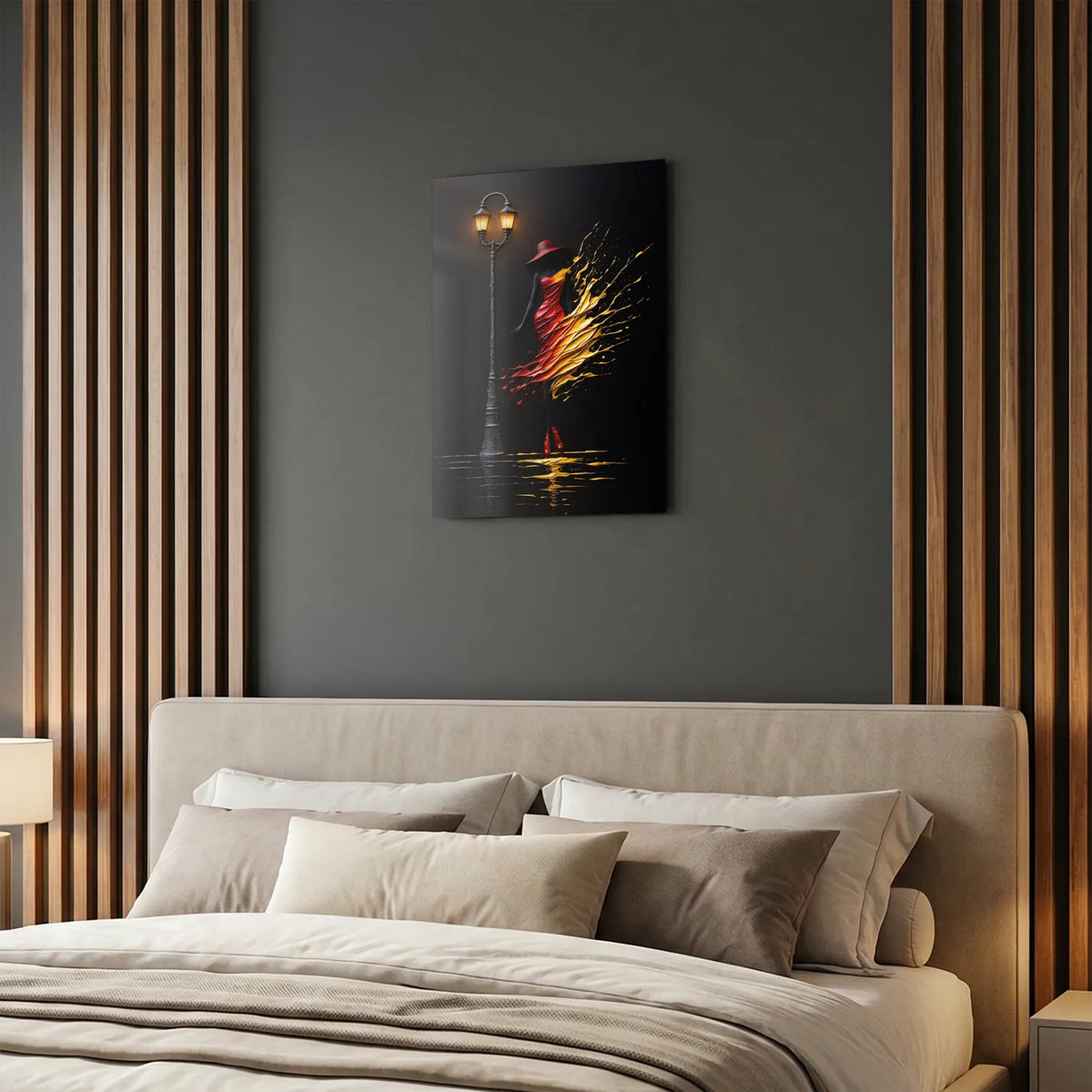 Tableau La Femme et le lampadaire | en Métal Format A3