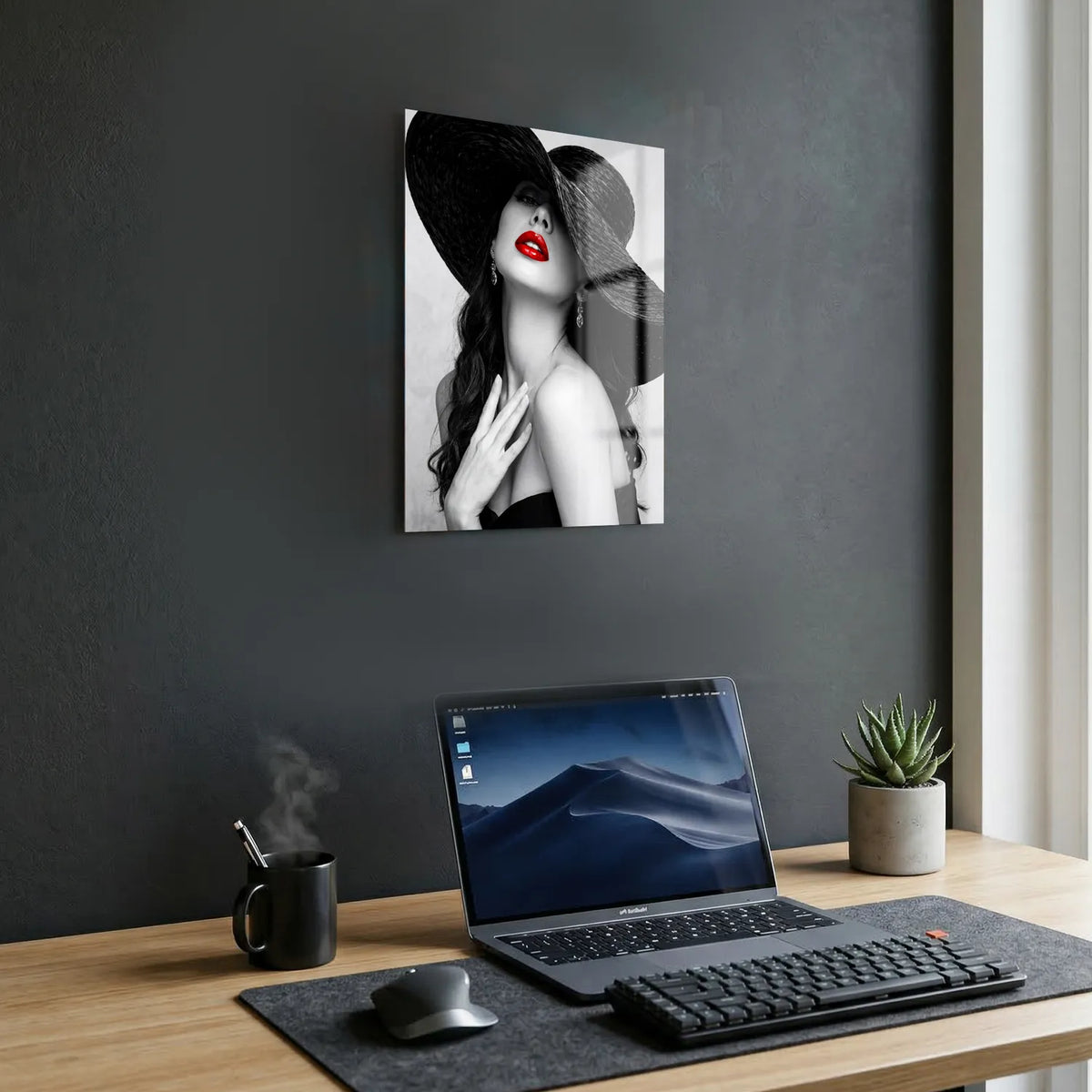 Tableau La Femme au Chapeau | en Métal Format A3