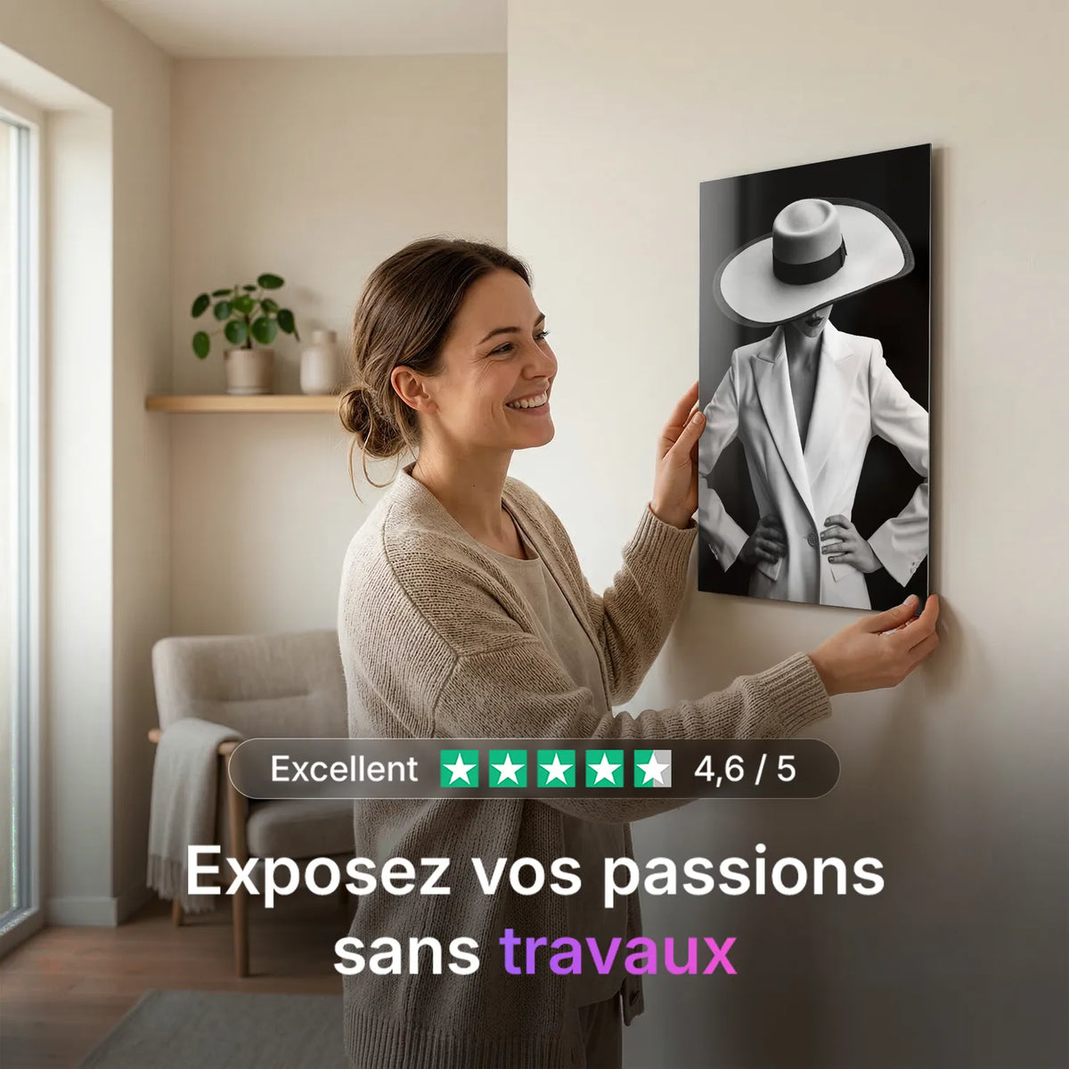 Tableau Madame Prada | en Métal Format A3