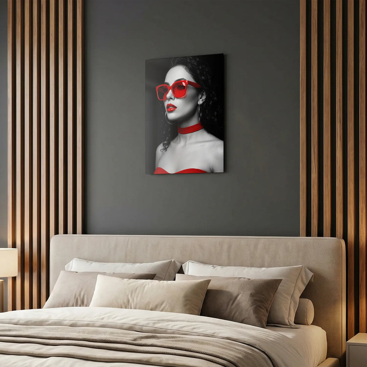 Tableau Lunettes Rouges | en Métal Format A3