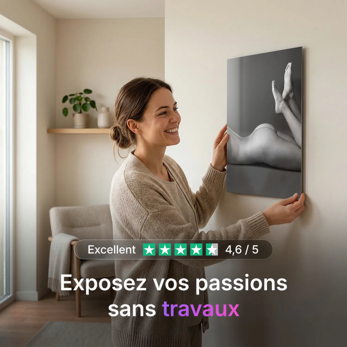 Tableau Send Dark Nudes | en Métal Format A3