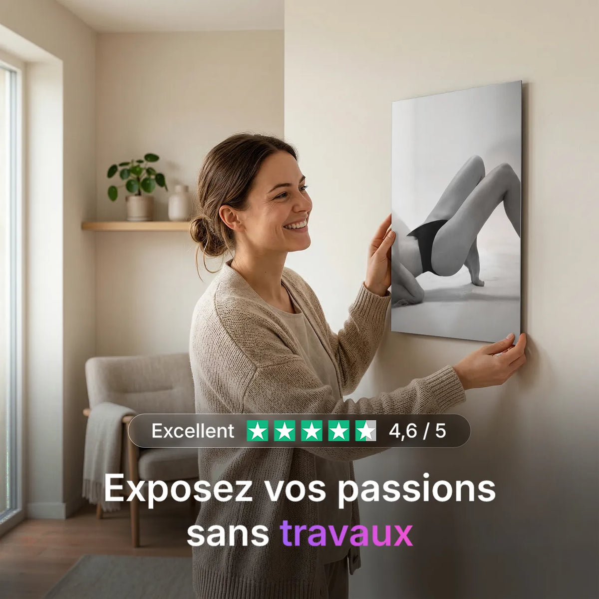Tableau Attraction Obscur | en Métal Format A3