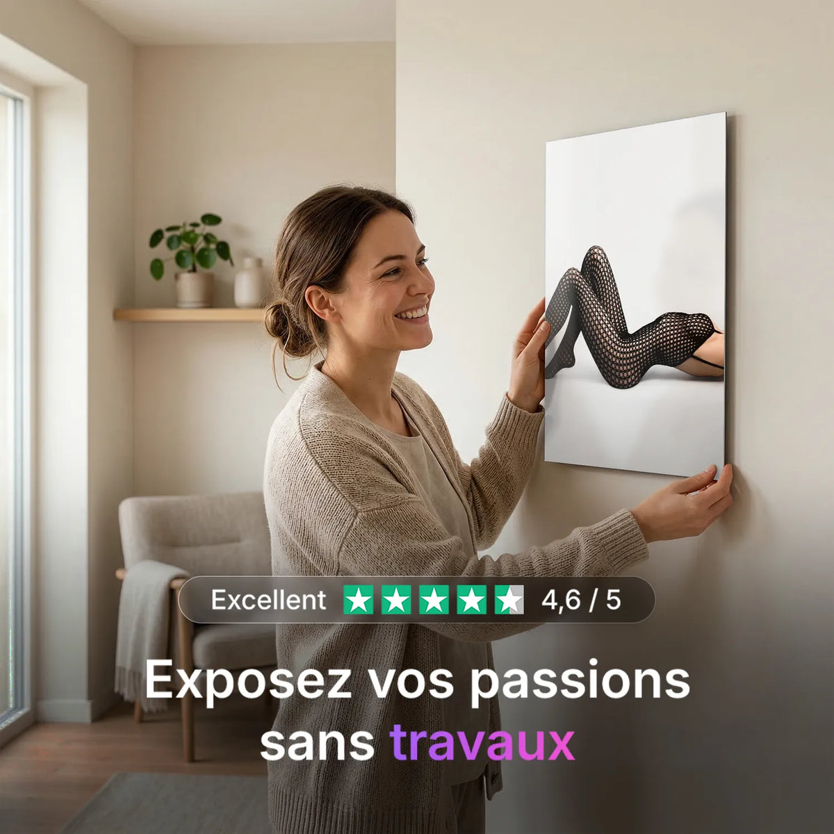 Tableau Tentation | en Métal Format A3