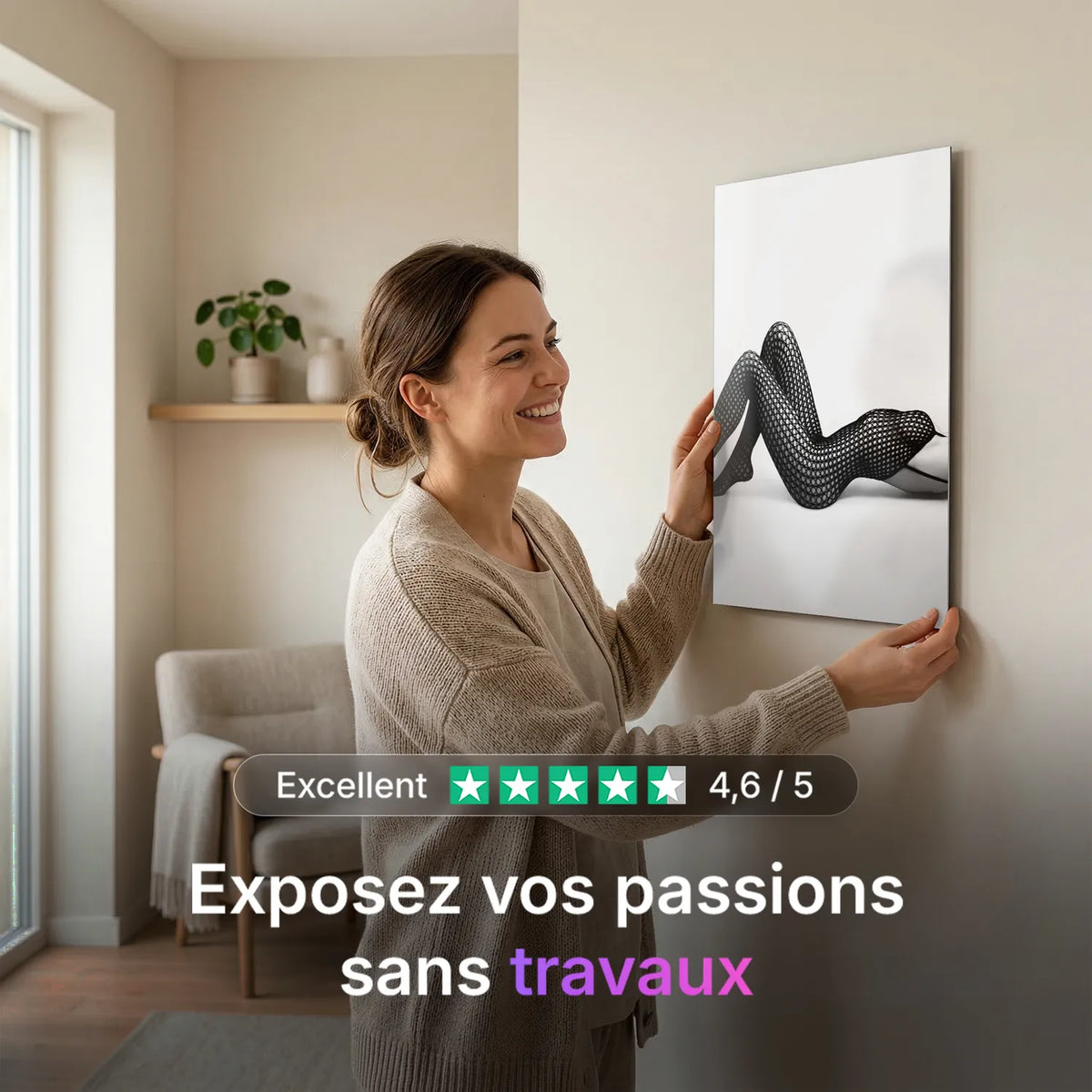 Tableau Tentation Obscur | en Métal Format A3