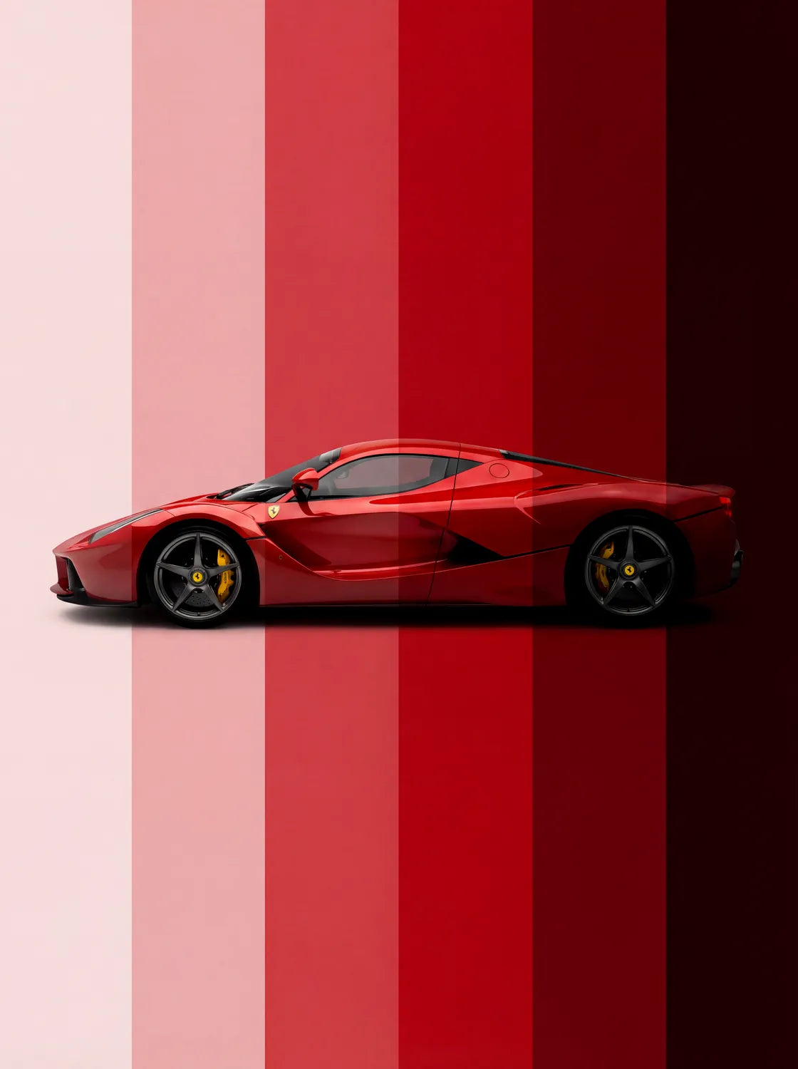 Tableau Ferrari LaFerrari — Dégradé | en Métal Format A3