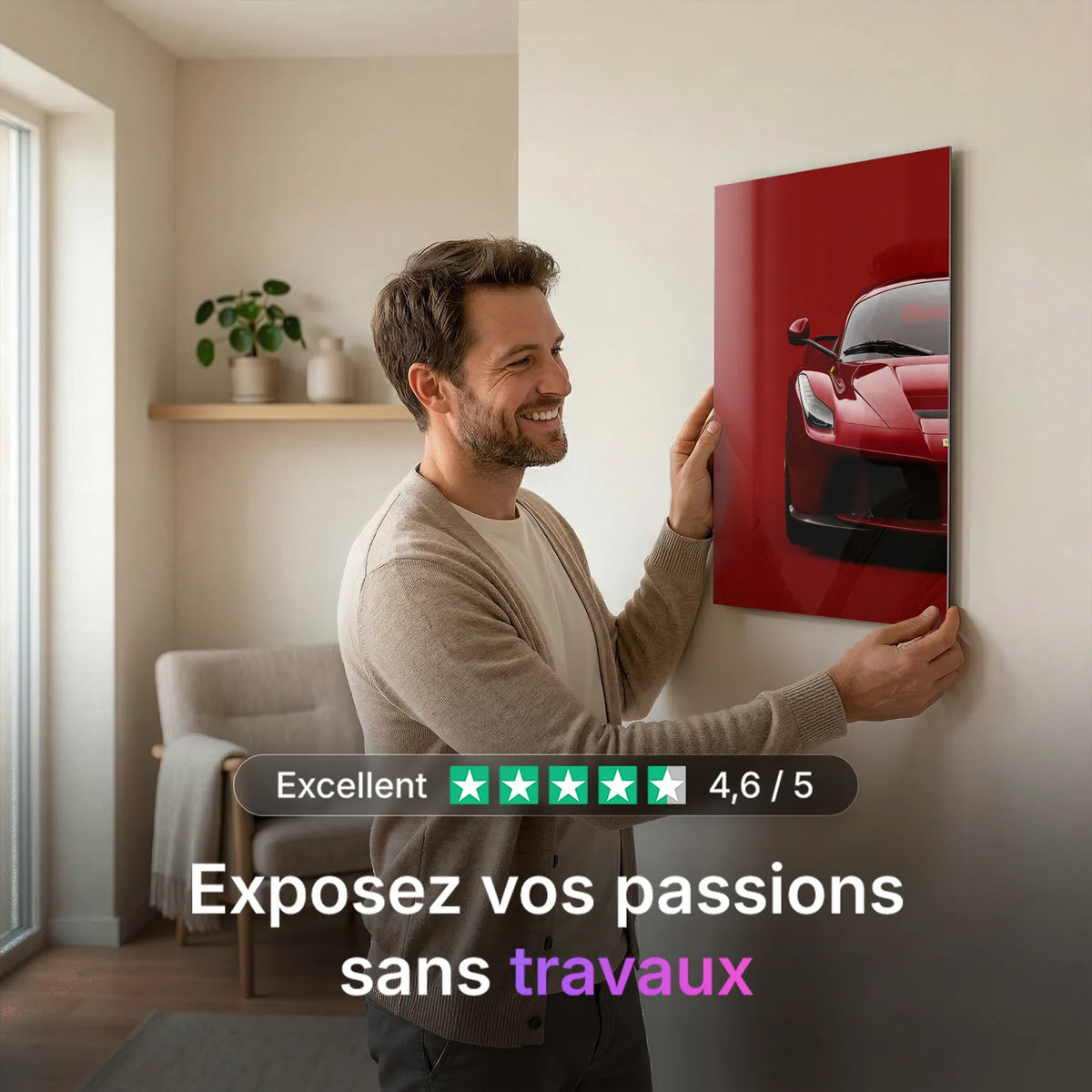 Tableau Ferrari LaFerrari — Signature | en Métal Format A3