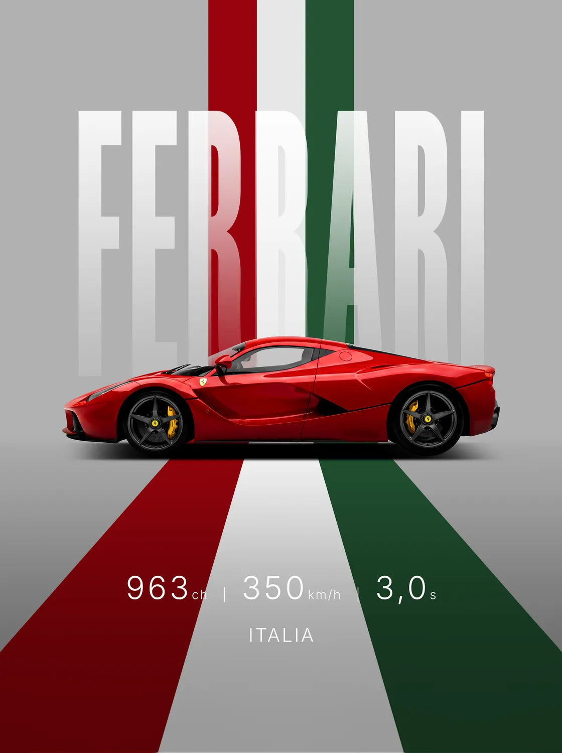 Tableau Ferrari LaFerrari — Studio | en Métal Format A3