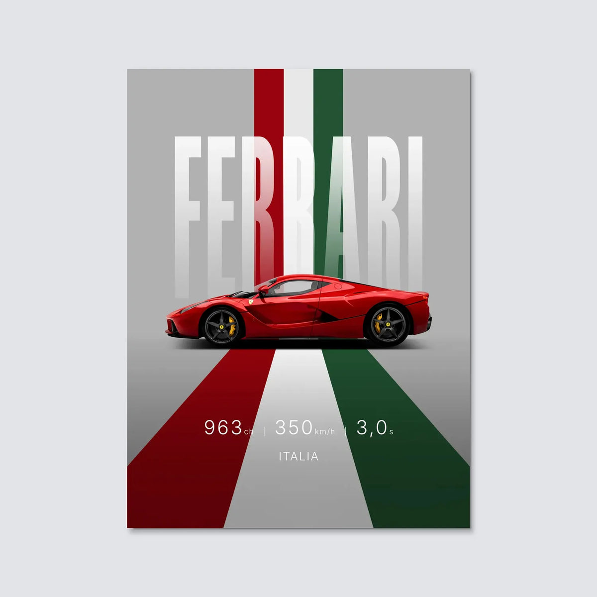 Tableau Ferrari LaFerrari — Studio | en Métal Format A3