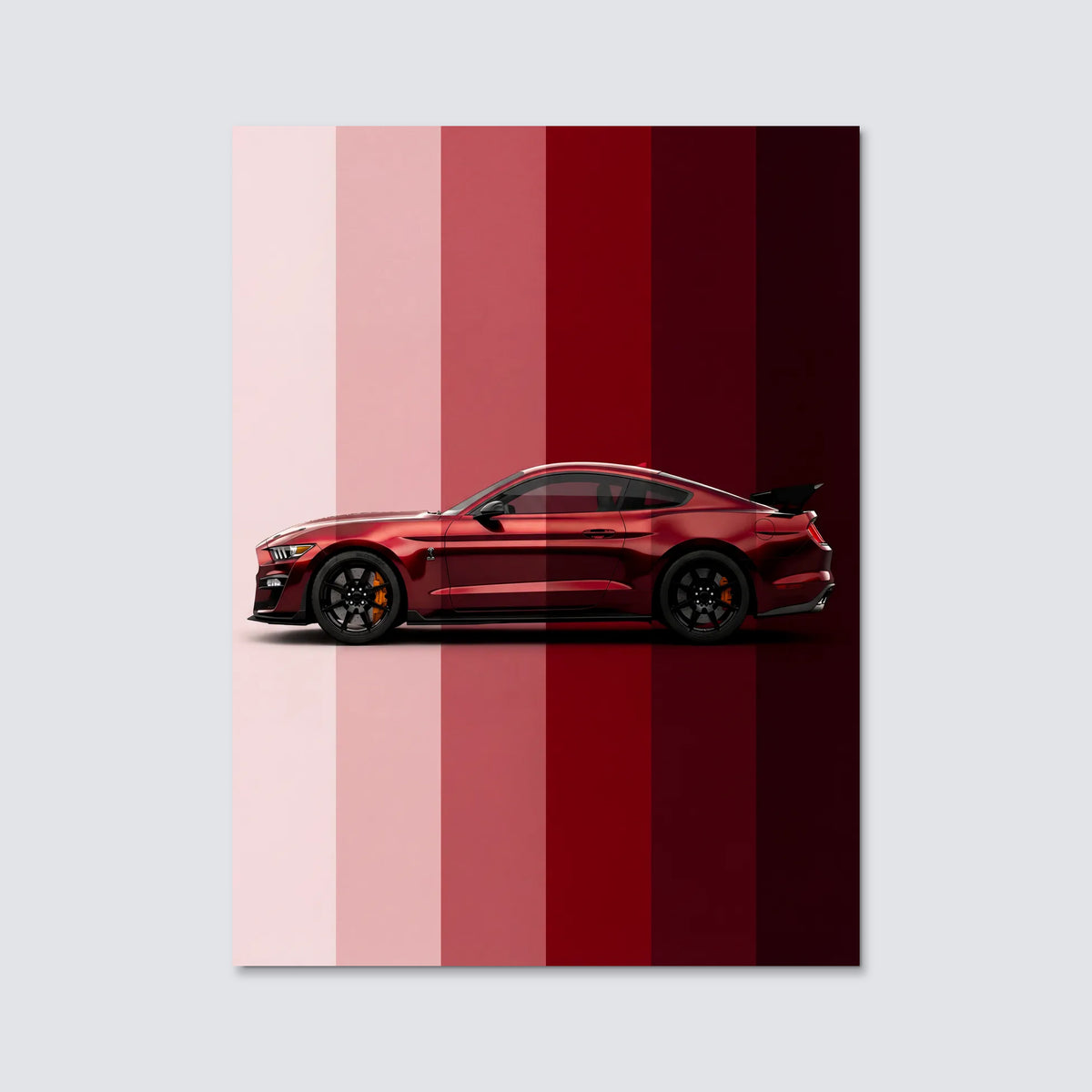Tableau Ford Mustang Shelby — Dégradé | en Métal Format A3