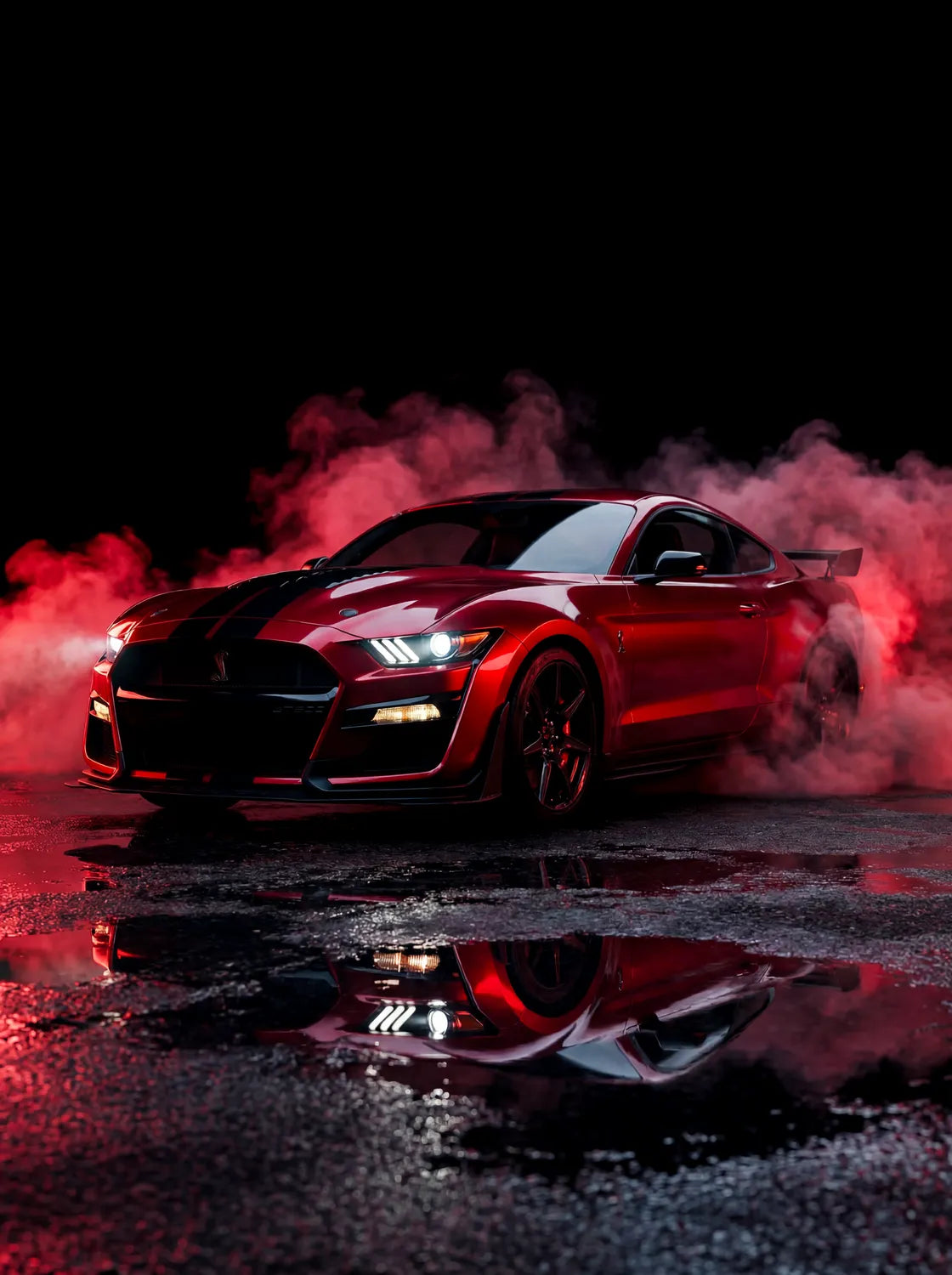 Tableau Ford Mustang Shelby GT500 — Néon | en Métal Format A3