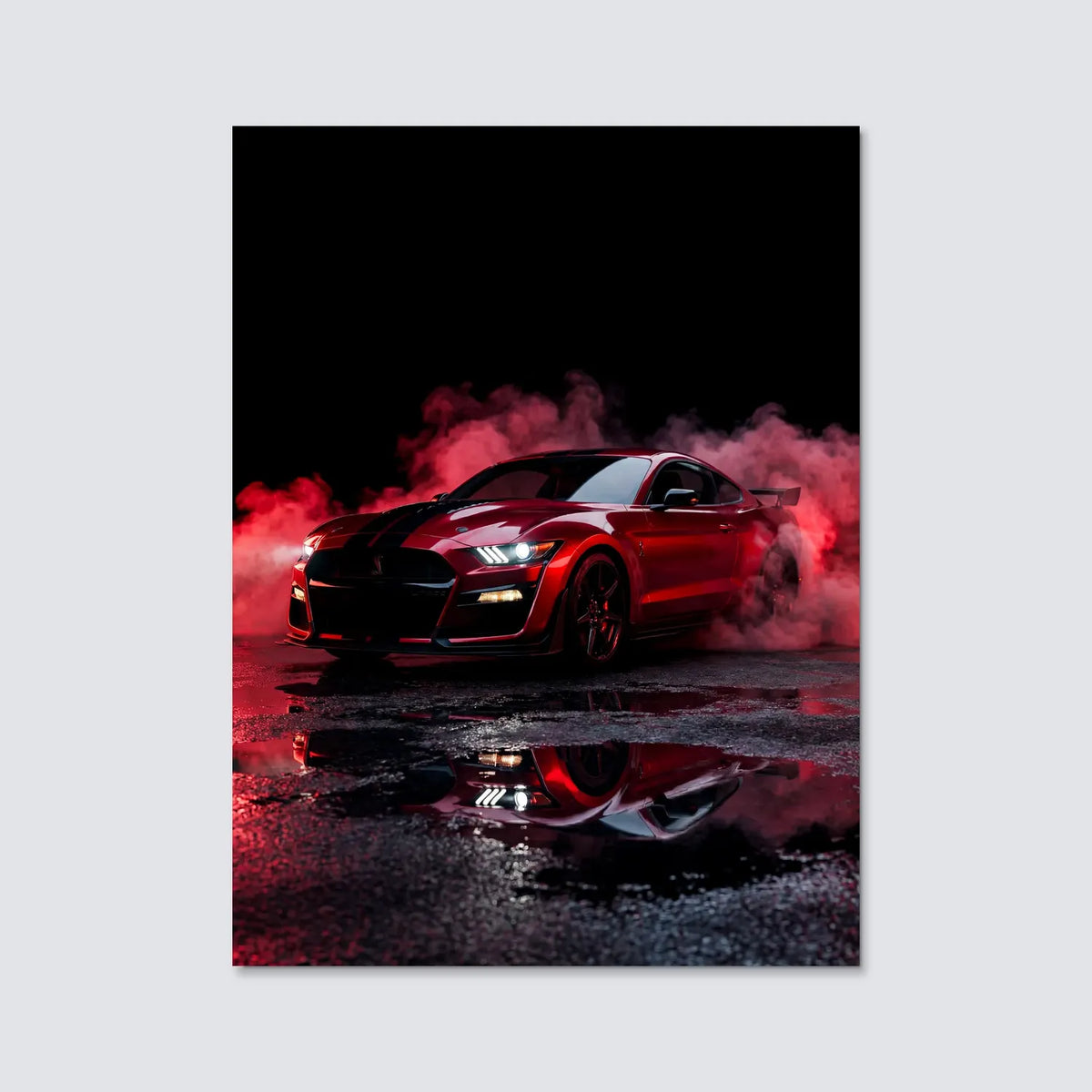 Tableau Ford Mustang Shelby GT500 — Néon | en Métal Format A3