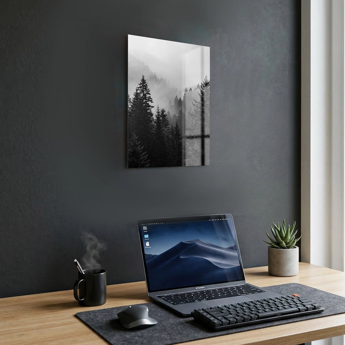 Tableau Brume N&B | en Métal Format A3